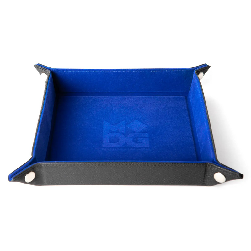 Dice Tray: Velvet Folding Tray 10x10" Blue