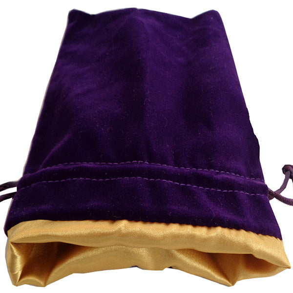 Dice Bag: 4" x 6" Purple/Gold