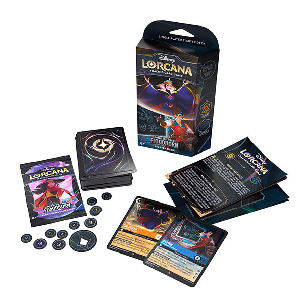 disney lorcana rise of the floodborn starter deck list Lorcana: Amber Sapphire Options:Play Booster Pack (1 Pack / 15 Cards each) Disney cards where adventure and strategy 008-189 Genie - Satisfied