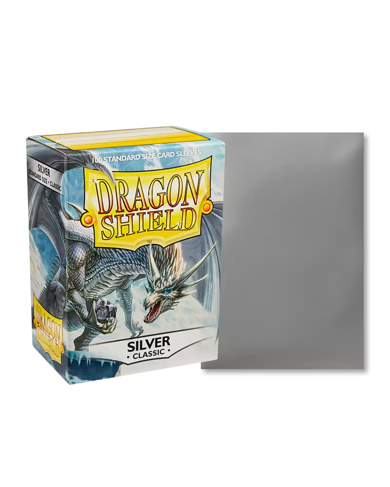 Dragon Shield Sleeves: Standard Classic Silver (100 count)
