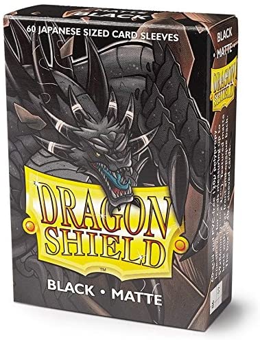 Dragon Shield Sleeves: Japanese Matte Black (60 count)