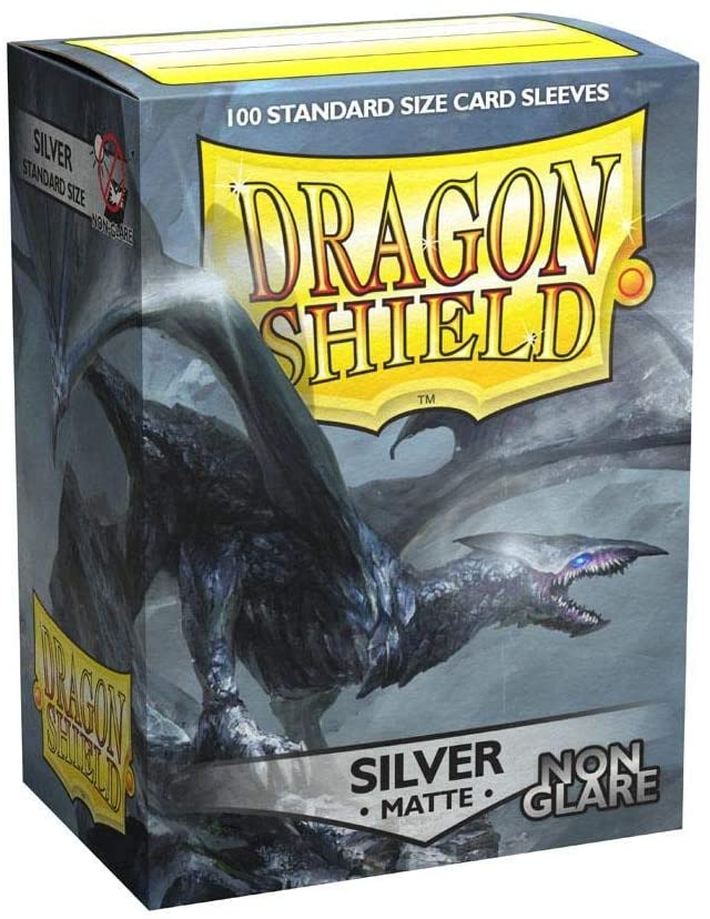 Dragon Shield Sleeves: Standard Matte Non-Glare Silver (100 count)