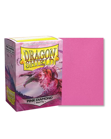 Dragon Shield Sleeves: Standard Matte Diamond Pink (100 count)